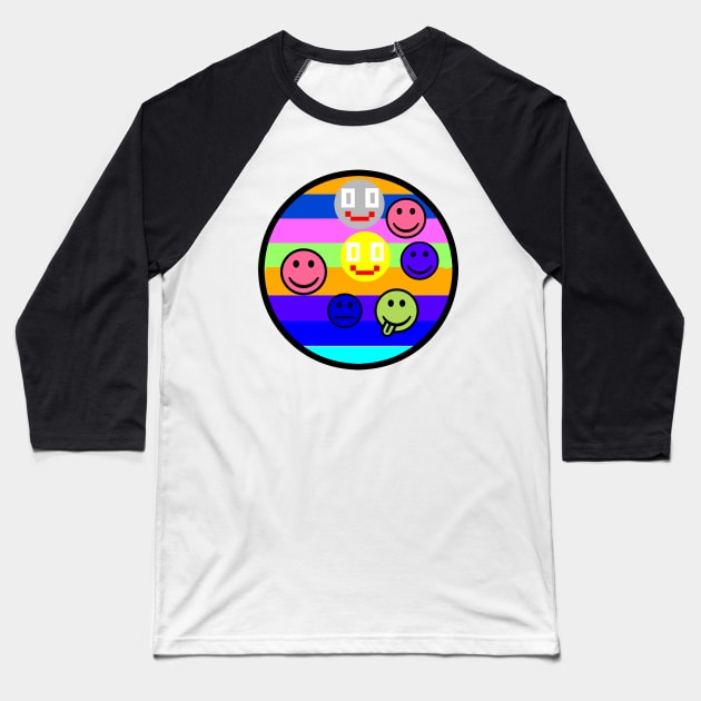 Smile ball Baseball T-Shirt by Molenusaczech